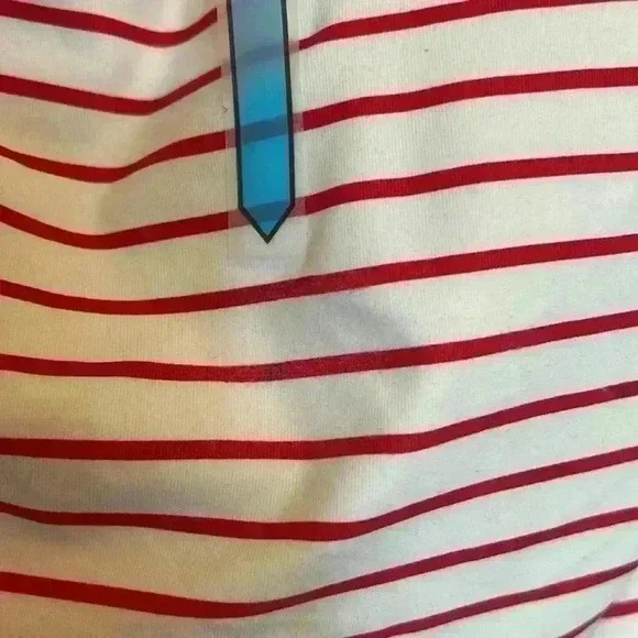 Vince Camuto Red and White Striped One Piece - Picture 6 of 11